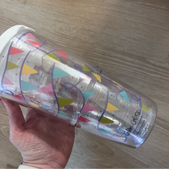 NWOT happy birthday colorful clear tumbler 24oz - Picture 5 of 5